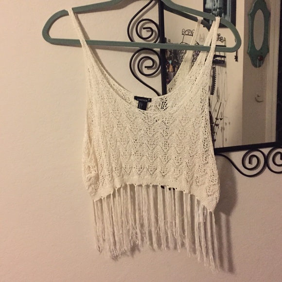 Boho fringe crochet top