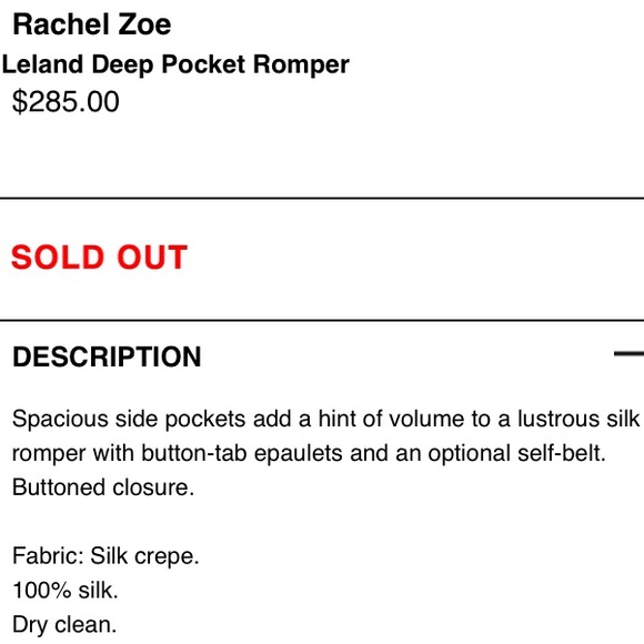 Rachel Zoe silk romper - Picture 2 of 3