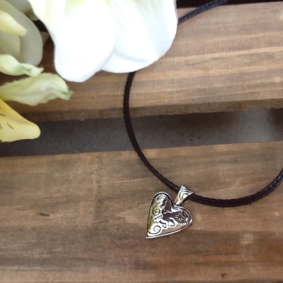 ❌SOLD❌Lia Sophia Reversible Heart Necklace - Picture 2 of 4