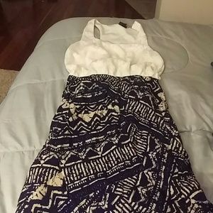 Purple/tan Maxi dress