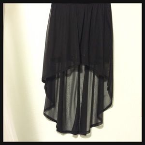 Hi-Low Black Skirt