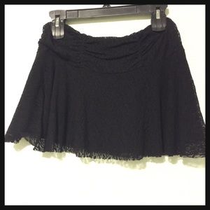 Lace Black Mini Skirt