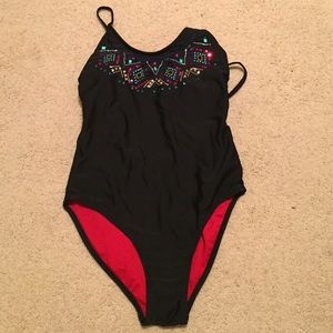 Black One-Piece Bathing Suit