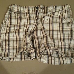 Plaid shorts medium length