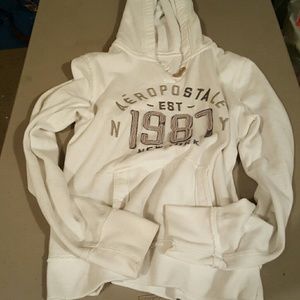 White stone washed Aeropostale hoodie