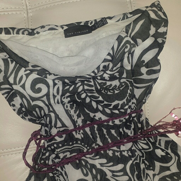 Black and White Paisley Tube Top - Picture 2 of 2