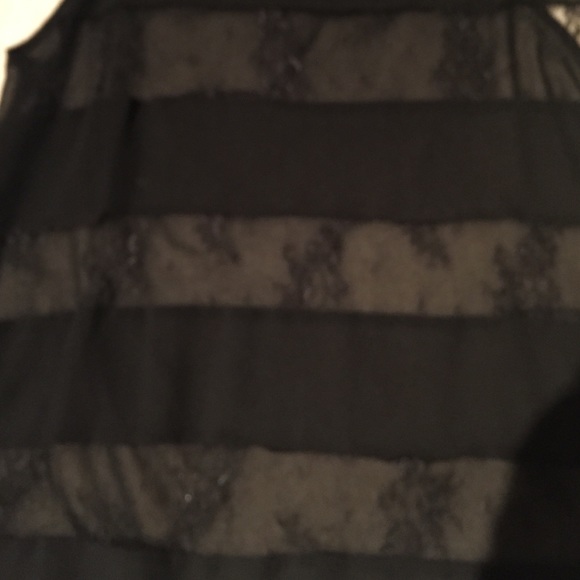 Millau women's small black lace tank. Sheer - Picture 3 of 3