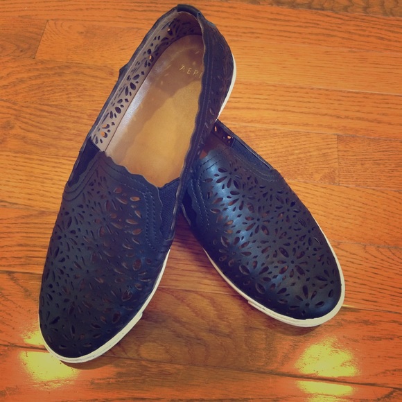 Aerin Laser Cut Leather Slip-ons