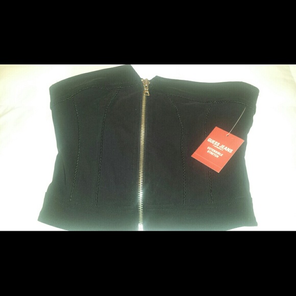 Sexy Black Guess Brand Tube Top - Picture 2 of 3