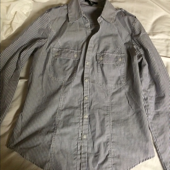 Tops - Striped long sleeve button up