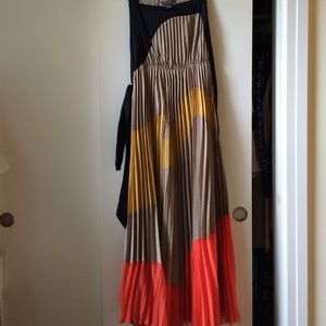 Gracia multicolored pleated maxi dress