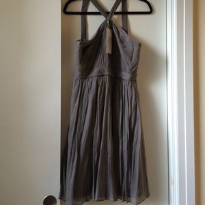J. Crew Sinclair Chiffon Dress in grey