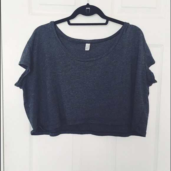 American Apparel grey crop tshirt