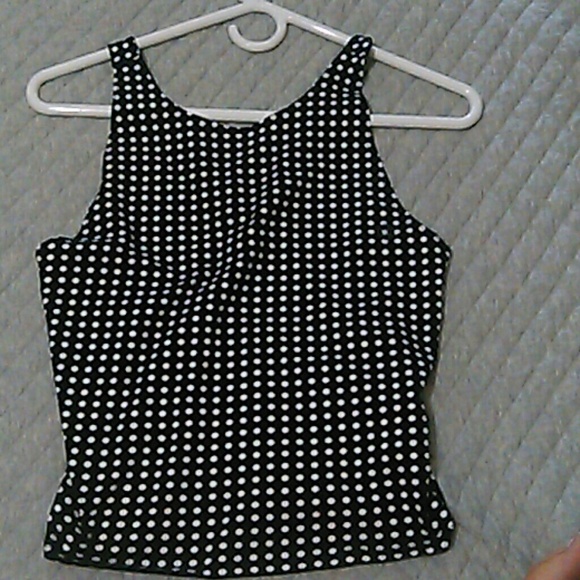 M abercrombie polka dot crop top