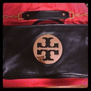 *WOW* Tory Burch Reva Glazed Leather Clutch