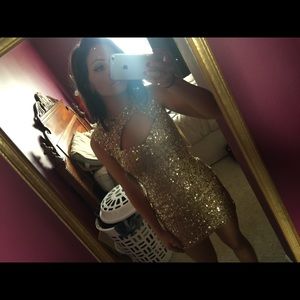 Gold homecoming dress