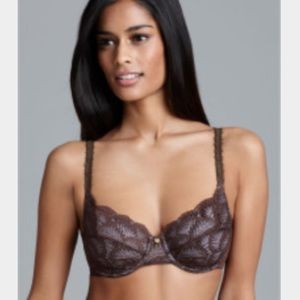 Natori fatale bra size 30DDD nwt brown & blue