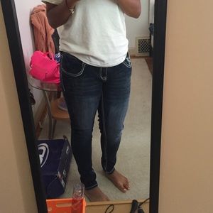 Amethyst dark wash skinny jeans