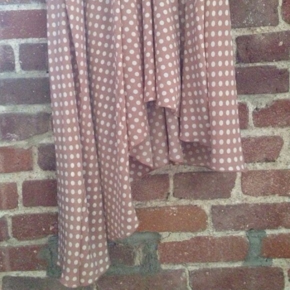 Dusty rose dress with white polka dots - Picture 3 of 3