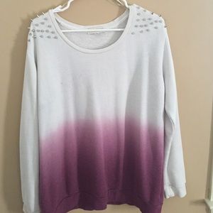 Studded ombré sweater