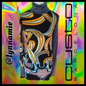 Custo Barcelona multicolor L/S silky dress