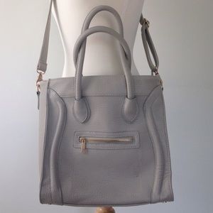 Structured handbag in gray