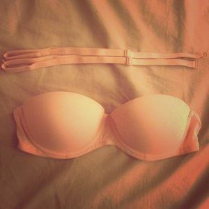 VS PINK NUDE CONVERTABLE BRA 32B
