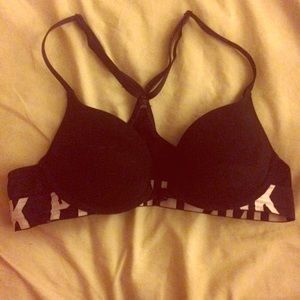 VS PINK Black Push-Up RacerBack Bra 32B