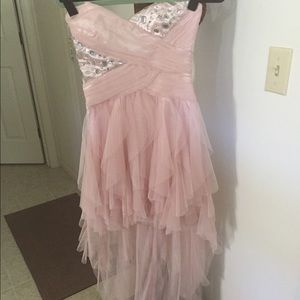 Light pink high low dress