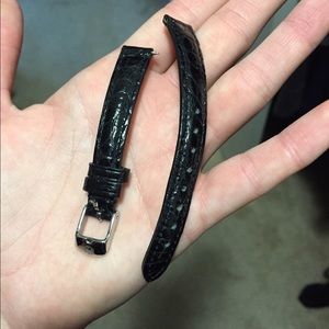 Michele Black Alligator Watch Strap 12mm