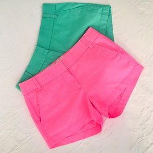 J. Crew 3" Chino Shorts in Shocking Pink