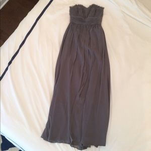 Long gray formal dress