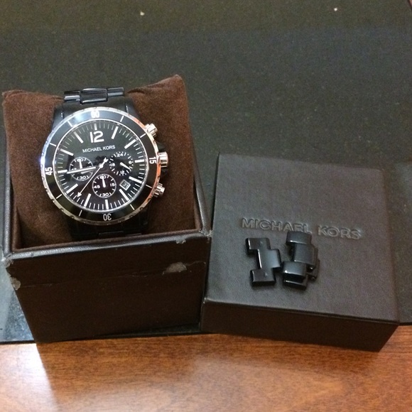 Michael Kors Black & Silver Watch