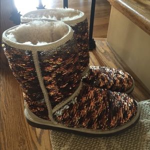 Authentic UGG's champagne sequin