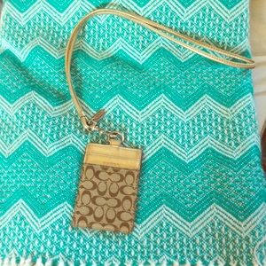 Coach lanyard and credit card holder/keychain
