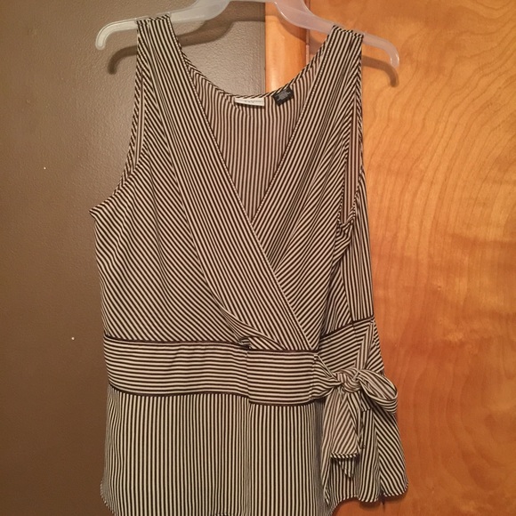 Brown and beige striped shirt