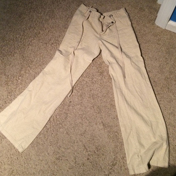 bootcut linen pants