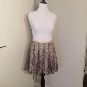 NWT Pleated Paisley Skirt