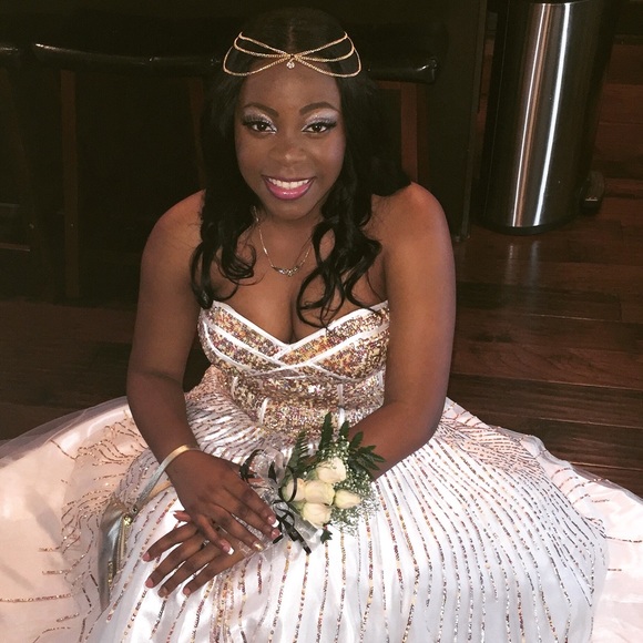 White prom dress