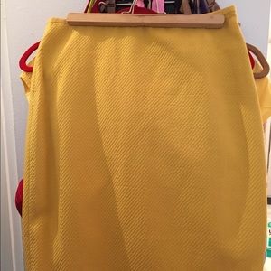 The Limited mustard yellow textured pencil skirt