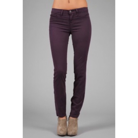 J Brand Denim - J brand skinny leg jeans in purple