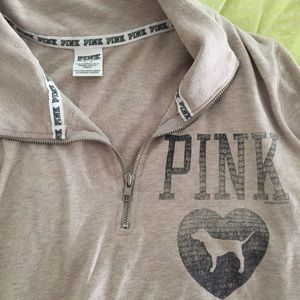 Pink VS half zip pullover