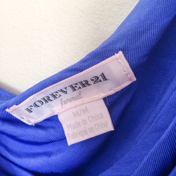 NWT Forever 21 - One Shoulder Blue Dress - M - Picture 3 of 3