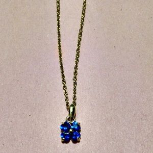Blue flower necklace
