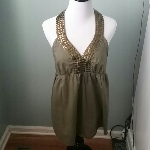 Michael Kors Tops - Michael kors studded halter top size medium