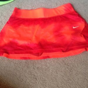 Right Orange tie dye running skirt