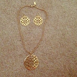 Coach earrings and matching Necklace