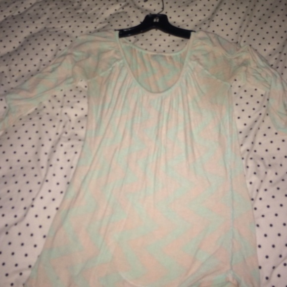 Rule 21  half sleeve shirt. Mint blue/ cream color