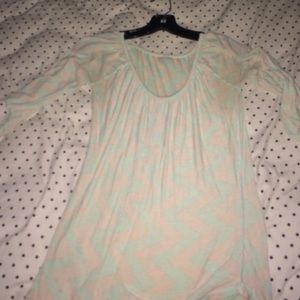 Rule 21  half sleeve shirt. Mint blue/ cream color