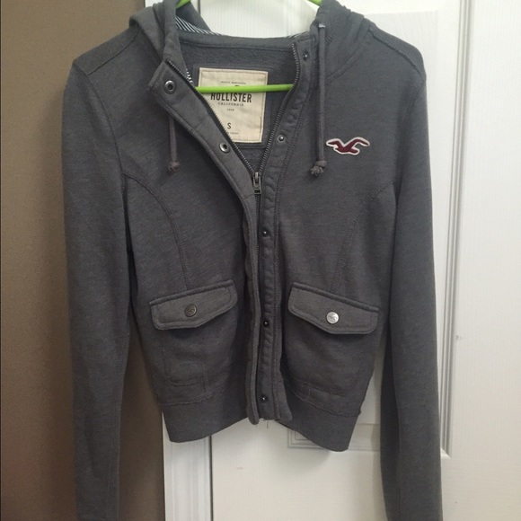 Gray Hollister jacket